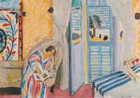 Henri Matisse, Interior at Nice, Woman Seated with a Book, 1919