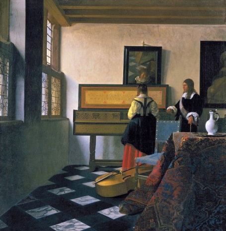 Johannes Vermeer, The Music Lesson, 1662-65, oil on canvas 