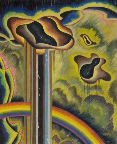 Jock Macdonald, “Rain”, 1938, oil on canvas, 56.2 x 46.2 cm, National Gallery of Canada