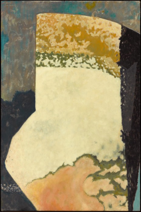 Jock Macdonald, “Heroic Mould”, 1959, oil and Lucite 44 on canvas, 183 x 121.8 cm, Art Gallery of Ontario, bequest of Charles S Band
