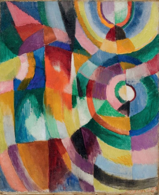 Sonia Delaunay, "Electric Prisms", 1913, Davis Museum at Wellesley College, Wellesley, MA, Gift of Mr. Theodore Racoosin. © Pracusa 2014083  