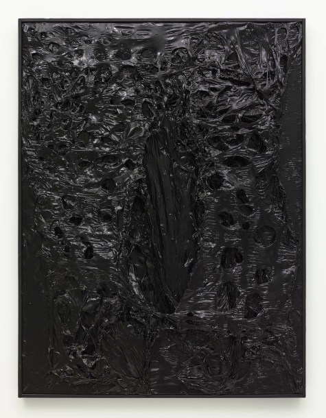 ALBERTO BURRI (1915-1995) Alberto Burri, ‘Nero Plastica’, 1965, burned plastic on canvas 41 x 31 inches