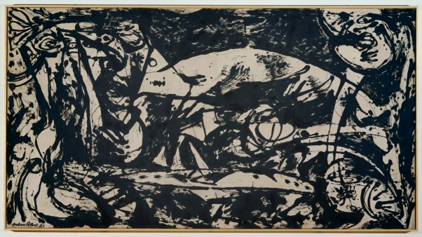 Jackson Pollock 1912-1956 'Number 14', 1951, Oil paint on canvas support: 1465 x 2695 mm frame: 1493 x 2721 x 63 mm © The Pollock-Krasner Foundation ARS, NY and DACS, London 2015.  