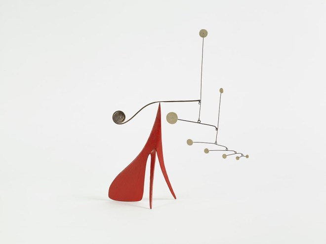 Alexander Calder, untitled, c. 1952, sheet metal, brass, wire, and paint, 13 3/8 x 11 x 6 1/4 inches (34 x 27.9 x 15.9 cm); © 2015 Calder Foundation, New York / Artists Rights Society (ARS), New York; Photo: Tom Powel Imaging, Inc. Courtesy: Dominique Lévy Gallery, New York and London