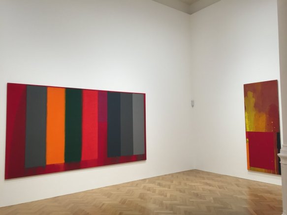Installation shot at Pace London, works by Hoyland. The work on the left perhaps the best thing in the show.