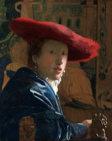 Vermeer, "Girl with a Red Hat", 1665-66, National Gallery of Art, Washington.