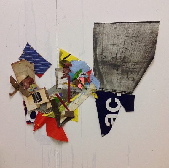 John Bunker, 'Old Roan', 2015. 70cmx85cm, mixed media shaped collage.