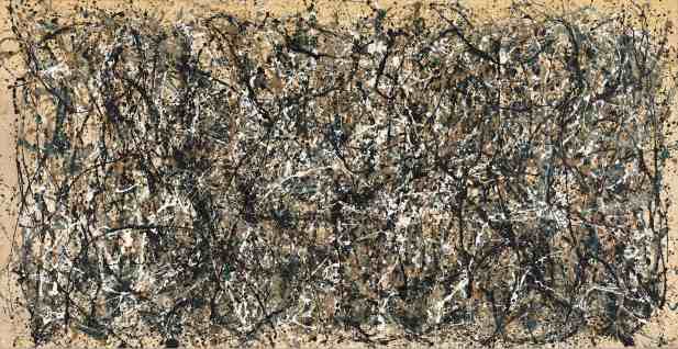 Jackson Pollock, “One: Number 31, 1950”, Oil and enamel paint on canvas 8' 10" x 17' 5 5/8" (269.5 x 530.8 cm) Sidney and Harriet Janis Collection Fund (by exchange), MOMA 