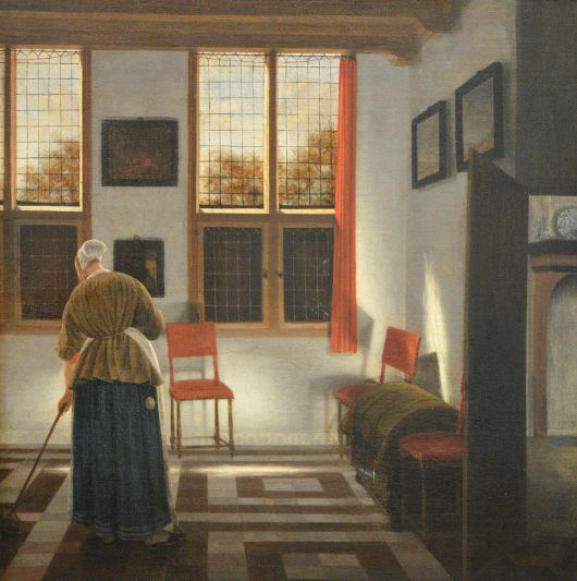 Pieter Janssens Elinga, "La Balayeuse", 1668-1672