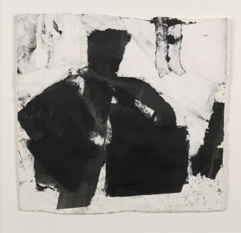 untitled, stripped paper collage, 1997, 35.6x38cm