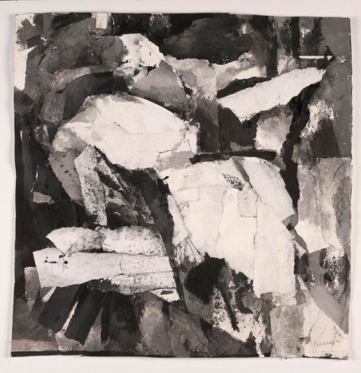 untitled, stripped paper collage, 1992, 45x45cm