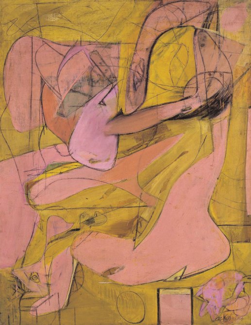 Willem de Kooning, “Pink Angels”, 1945, oil and charcoal on canvas, 132.1x101.6cm. Frederick R. Weisman Art Foundation, Los Angeles. © 2016 The Willem de Kooning Foundation / Artists Rights Society (ARS), New York and DACS, London.